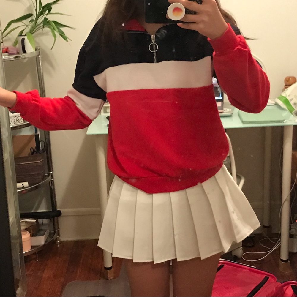 Garage Quarter Zip Colorblock Sweater